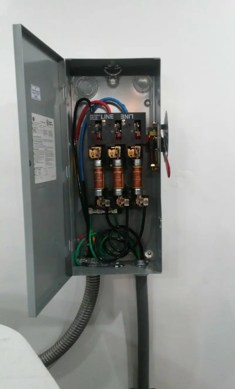 Three-phase disconnect switch installed for Electrical Wiring & Rewiring in Greenwood Village