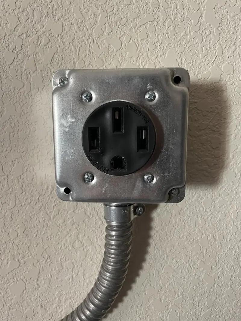NEMA 14-50 outlet installed for Electrical Panel Upgrade in Greenwood Village